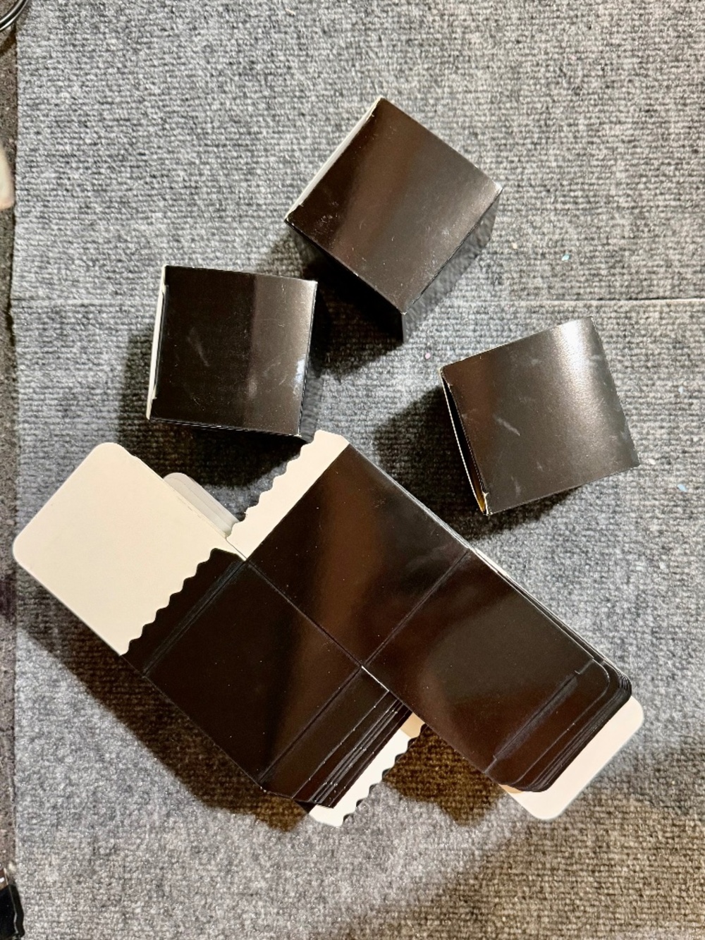 Black Glossy Boxes for Crafts, Storage, or Collectibles